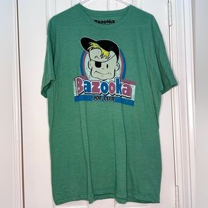 Green Bazooka Joe Club Graphic T Shirt, XL